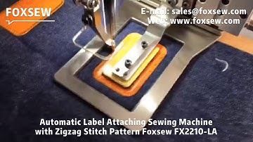 Automatic Label Attaching Sewing Machine with Zigzag Stitch Edge