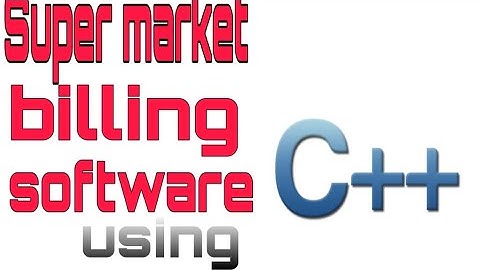 Supermarket billing software using C++