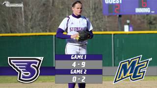 Stonehill Softball Doubleheader Highlights and Post-Game Interview vs. Merrimack