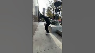 Street skating Kickflip backside tailslide #skateboarding #shorts