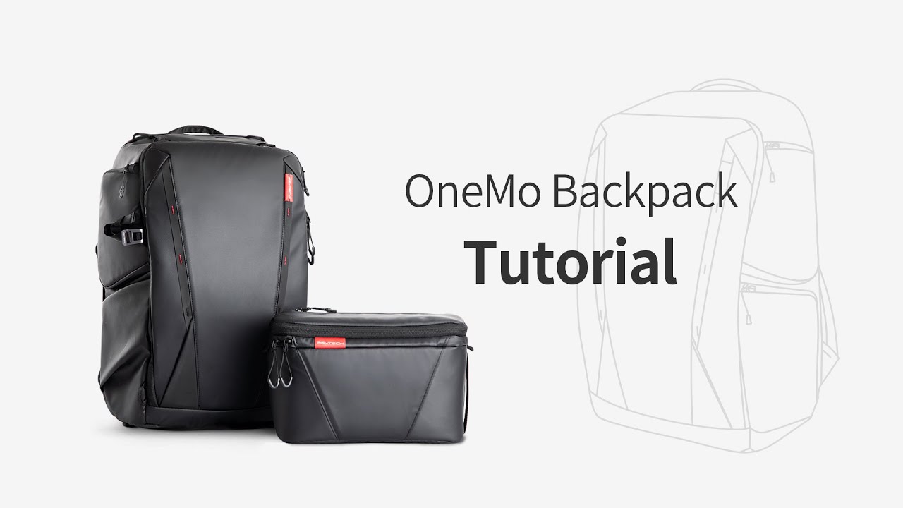 PGYTECH OneMo Lite Backpack (Twilight Black, 22L) w/ 22L Splashproof Wide Clamshell Multiple Pockets