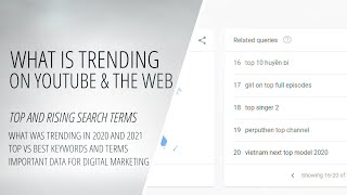 Digital Marketing - What is Trending on YouTube and the Web|Top and Rising Search Terms and Keywords