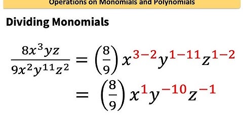 Dividing Monomials | Algebra | College Entrance Test Review