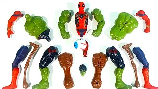 Assembling Marvel's Hulk Smash vs Siren Head vs Spider-Man Action Figures Superhero Avengers Toys