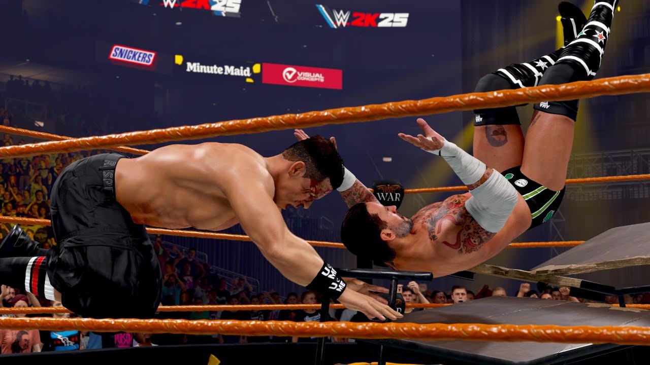 WWE 2K25 CM PUNK VS JOHN CENA UNITED STATES CHAMPIONSHIP WEDNESDAY NIGHT WAR! 