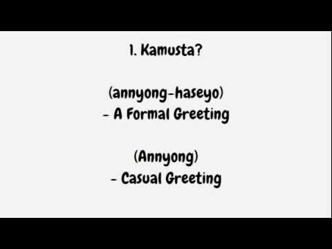 Lesson #1 :Greeting/Pagbati ( Korean-Tagalog Language)