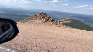 Driving up to Pikes Peak