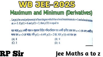 Let p(x) be a real polynomial of least degree which has local max at x=1 and local min at x=3. If