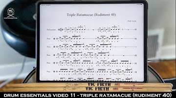 Drum Essentials Video 11 - Triple Ratamacue (Rudiment 40) | NickCostaMusic.com