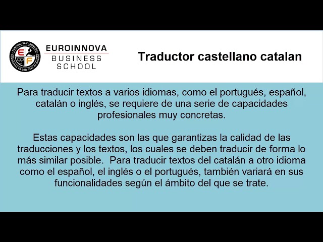 Traductor español catalán en linea