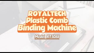 ROYALTECH Plastic Comb Binding Machine - RT3088 _ Demo/Tutorial