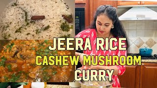 Jeera rice & cashew Mushroom curry | Mother’s Day surprise gift | dandevibes |