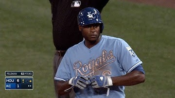 HOU@KC: Cain notches four hits and an RBI