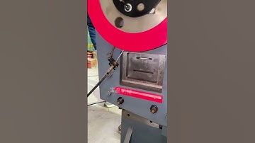 Combined punching and shearing machine.#ironworker #punchingmachine #steelersfan