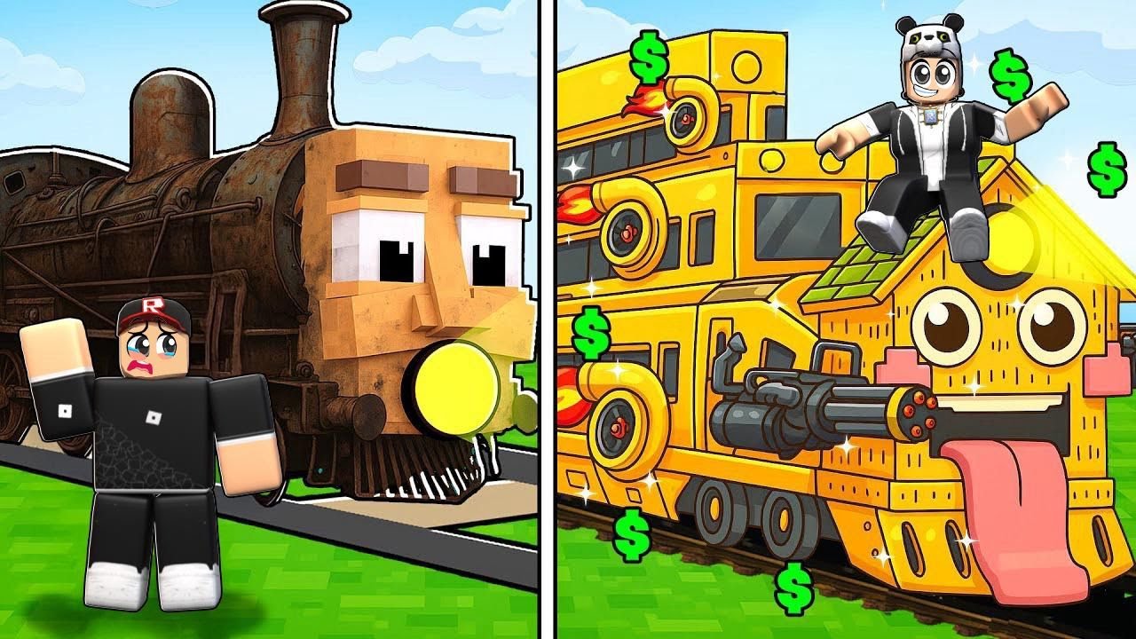 🚂➡️ EN KÖTÜ TRENİMİ SÜPER ALTIN TRENE DÖNÜŞTÜRDÜM! - Roblox