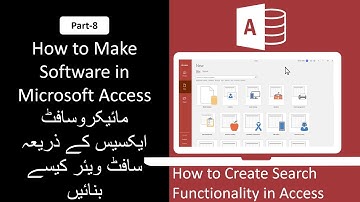 How to Make Software in Microsoft Access in Urdu/Hindi Part 08 | Search Functionality