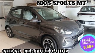 Hyundai Nios Sports Mannual - Full Review Walk Around | Price Start With 5.80*