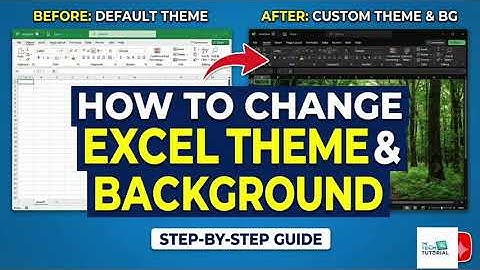 How to change Excel theme and office background