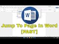 How to Jump to a Particular Page Number in Microsoft Word [Tutorial]