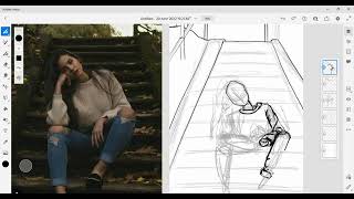 Speed drawing Part 1 on Adobe Fresco- Sketch screenshot 5