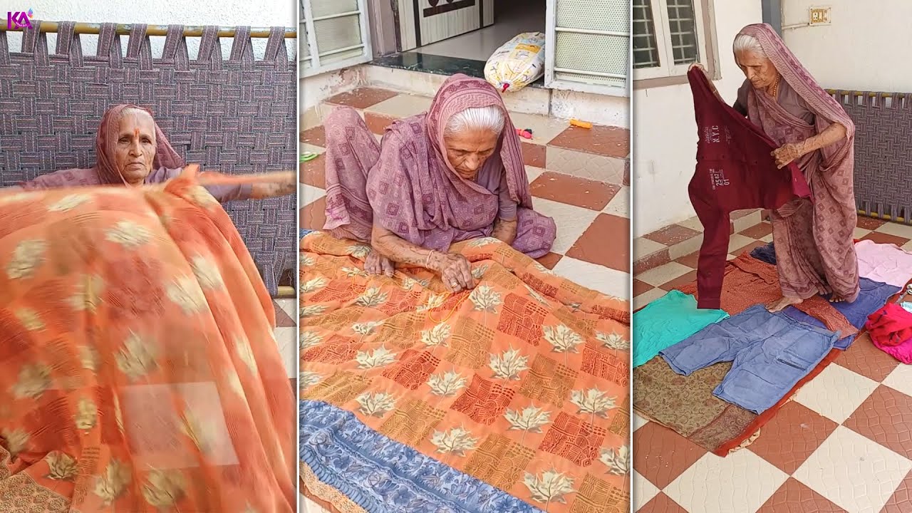 90 Year Old Grandma Making Fluffing and Quilt, Snuggly - Prepare for ...