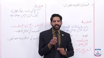 Class 10 - Urdu - Lecture 35 - jigar murad abadi - ashar number 3,4 ki tashree - Allied Schools
