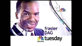 NBC Bumpers, Split Screen Credits, & Promos (November 16, 2000)