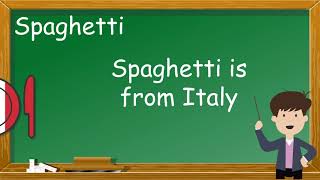 English Lesson - Foods From Around The World With Worksheet