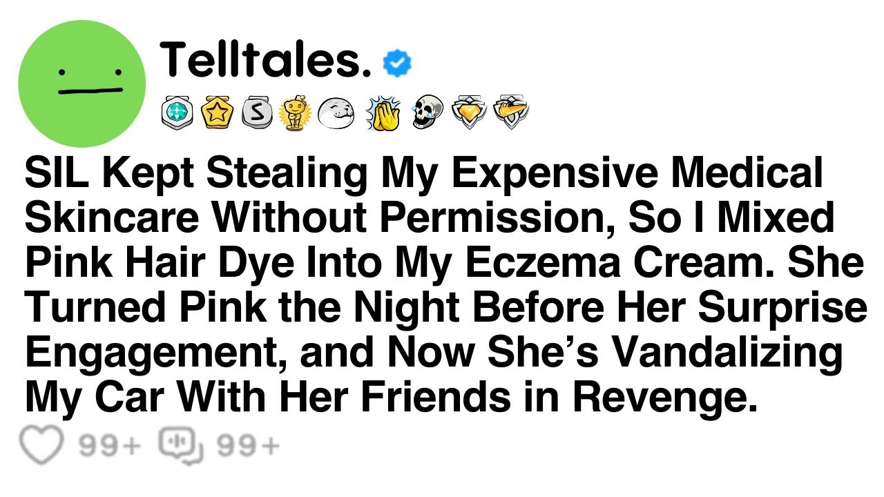 SIL Kept Stealing My Expensive Medical Skincare Without Permission, So I Mixed Pink Hair Dye Into...