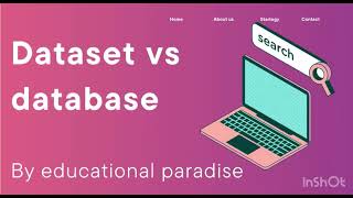 Dataset vs database | DBMS | Difference | FBISE | 9,10,11,12 | data and analysis 