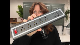 power strip + surge + clip or clamp + light = fast power | Desk Clamp Power Strip with Nightlight, 4