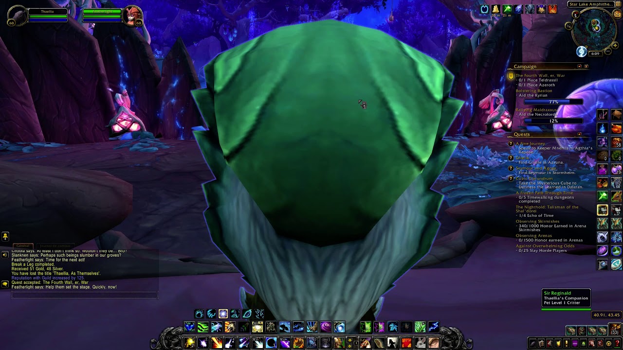 WoW Shadowlands The Night Fae "The Fourth Wall... er... War" Quest - Theater Play