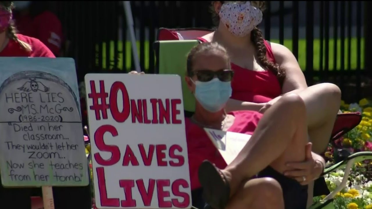 Educators protest school plans, say reopening schools is dangerous