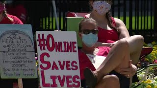 Educators protest school plans, say reopening schools is dangerous