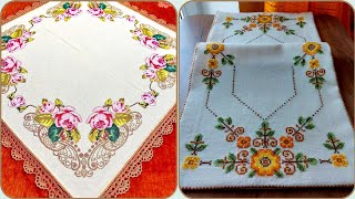 Cross Stitches Hand Embroidery Table Clothes Patterns Precious Designs Awesome Collection