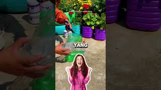 Pot tanaman dari bekas botol minuman #pottanaman #diy #gardeninghacks