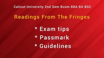 Reading From The Fringes Exam Tips Passmark And Guidelines