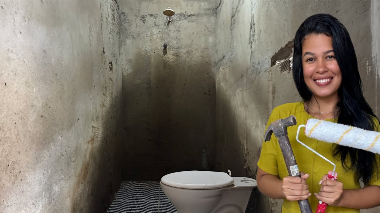 Transformei o banheiro da minha mãe e da minha infância... reforma de banheiro gastando pouco