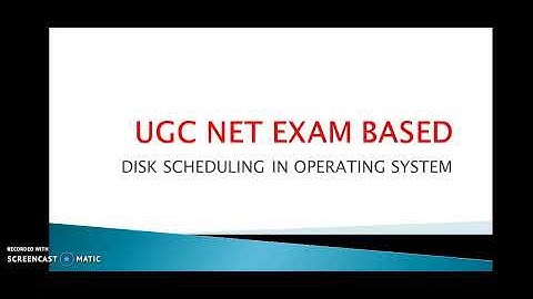 disk scheduling in operating systems | ugc net computer exam based