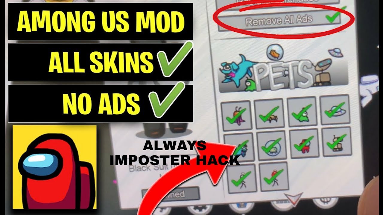 AMONG US HACK ALWAYS IMPOSTER HACK VERSION APK FILE FREE PETS AND