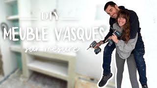 DIY : FABRIQUER UN MEUBLE VASQUES EN PLACO À PETIT PRIX - EP 36