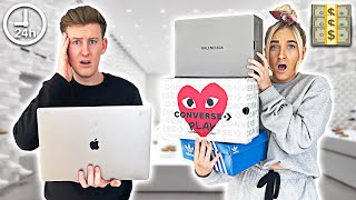 24 HOUR ONLINE SHOPPING CHALLENGE WITH GIRLFRIEND!! *broke*
