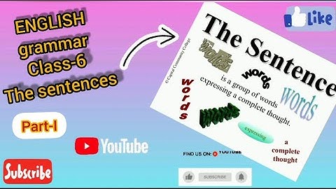 class 6 english grammar chapter 1 The sentences. Part-1
