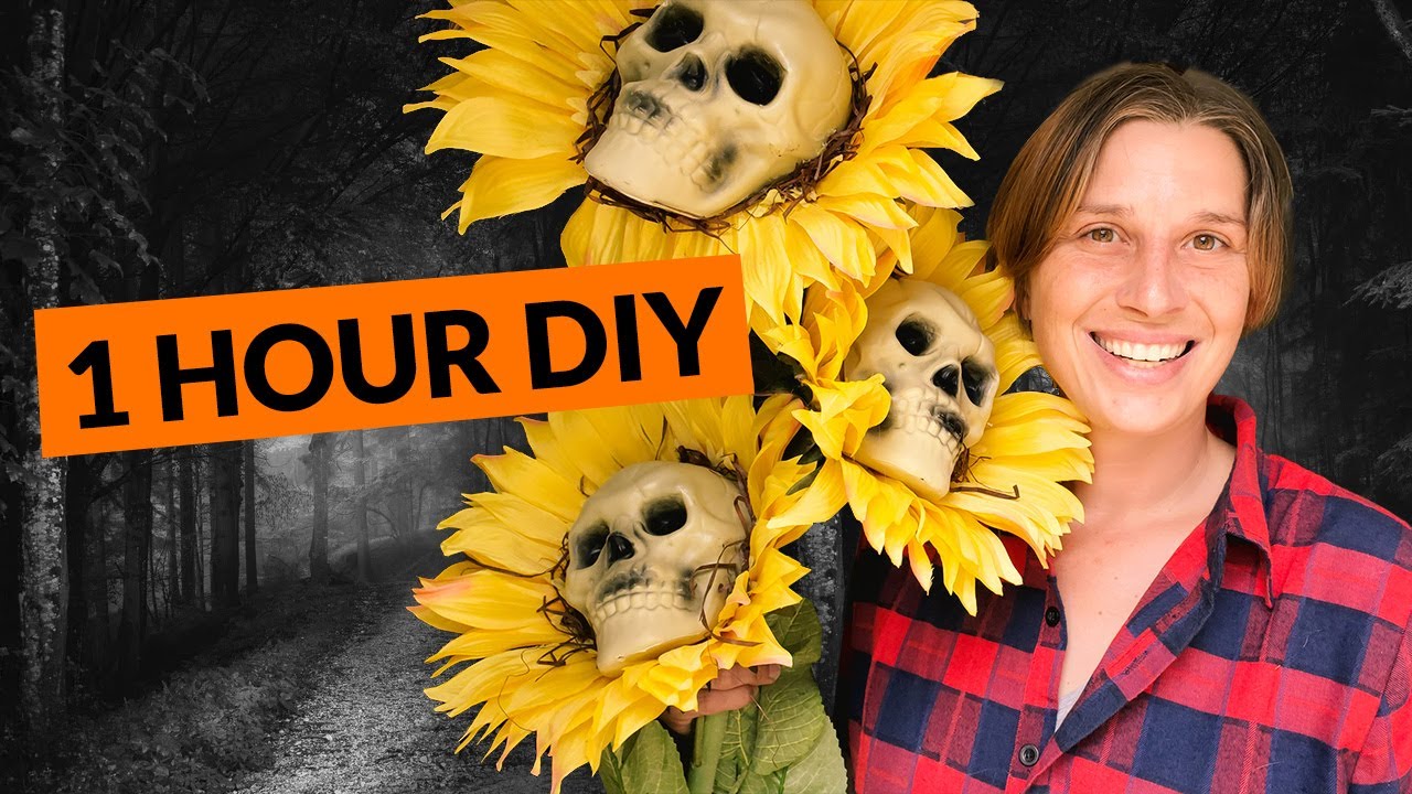 Sunflower Skulls Diy Halloween Front Porch Decor Youtube