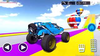 Canavar 4x4 Kamyon Mega Rampa oyunu GT Araba Akrobasi Sürüşü - Android GamePlay #4 screenshot 2