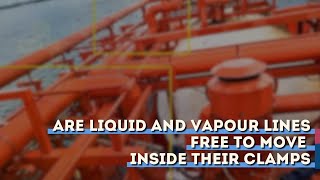 Are liquid and vapour lines free to move inside their clamps?