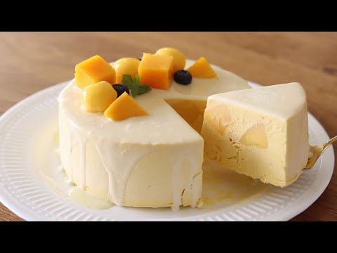 濃厚!マンゴーアイスケーキの作り方 オーブンなし・卵なしで簡単