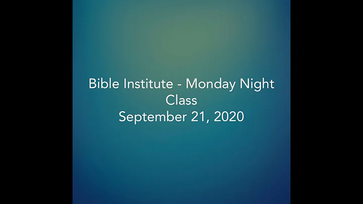 Bible Institute Money Night Class - John Verschuren