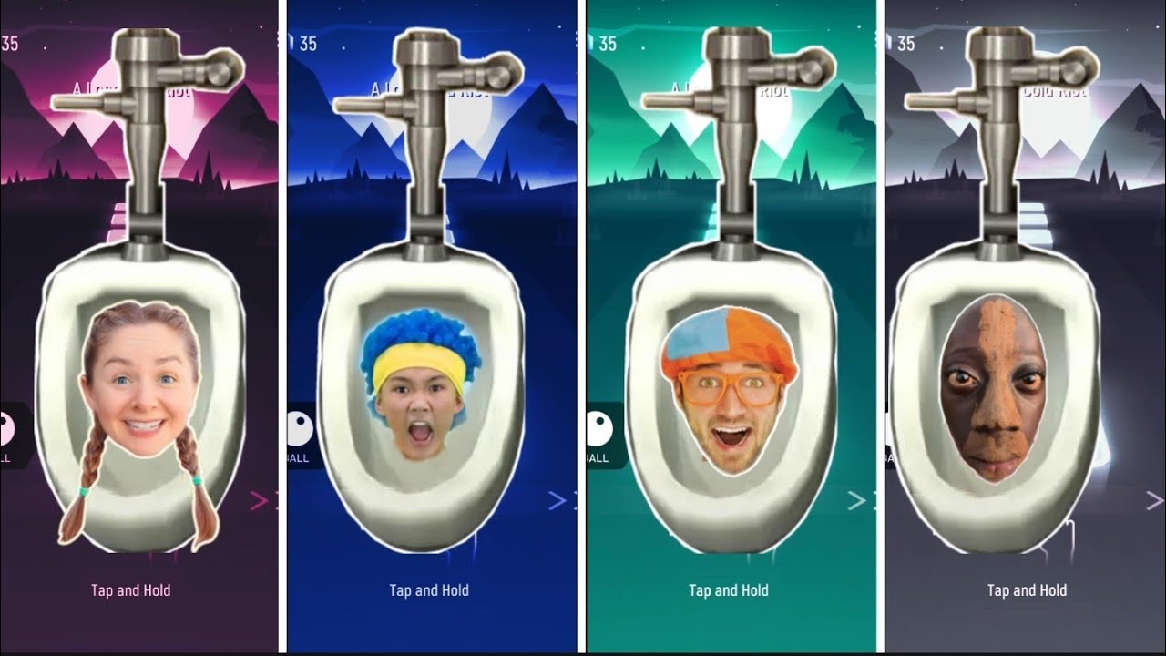 Tiles hop - Skibidi Oliver mom vs Skibidi Dbillion vs Skibidi Blippi vs Skibidi Tanga Tanga