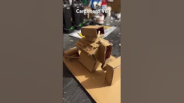 Cardboard V8 Engine Model
